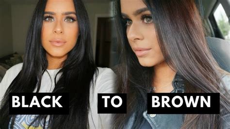 how to get black hair brown